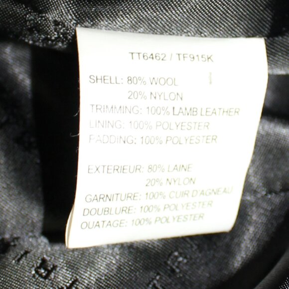 Trina Turk wool blend classic jacket with leather trim black zip size 6 - Picture 8 of 10
